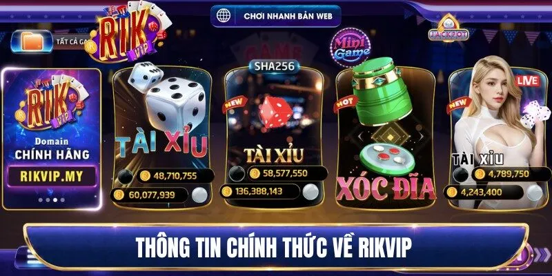 Cổng game đổi thưởng Rikvip 2026 chính thức